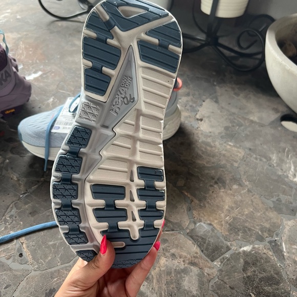 Hoka Blue and White Running Shoes - Picture 3 of 5